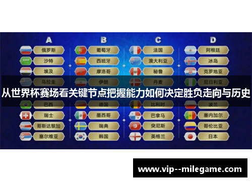 从世界杯赛场看关键节点把握能力如何决定胜负走向与历史